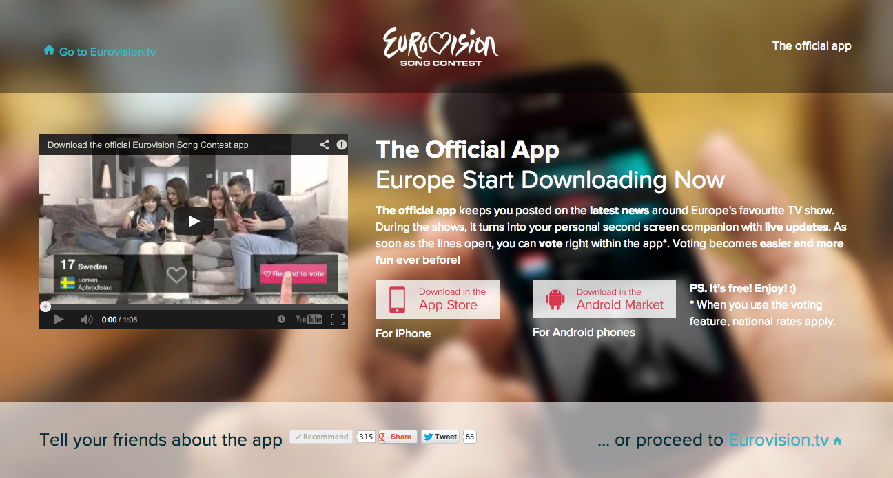 Eurovision Song Contest 2013 - I have an app for that!