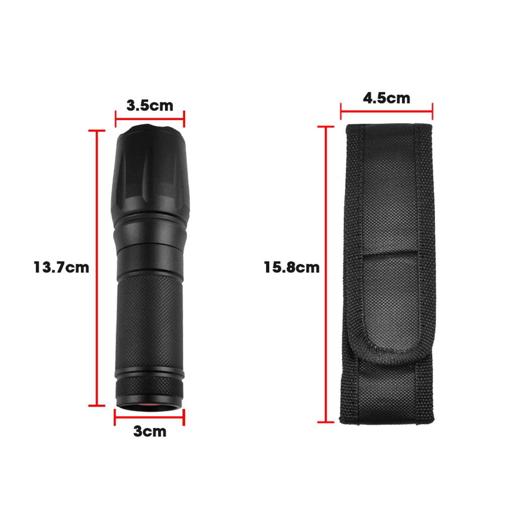 LED Flashlight Torch Rechargeable Tactical Zoom Military Campng Hiking Light Kit