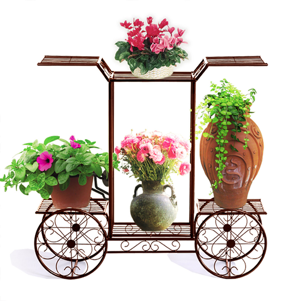 Levede Outdoor Indoor Pot Plant Stand Garden Decor Flower Rack Shelf Bronze