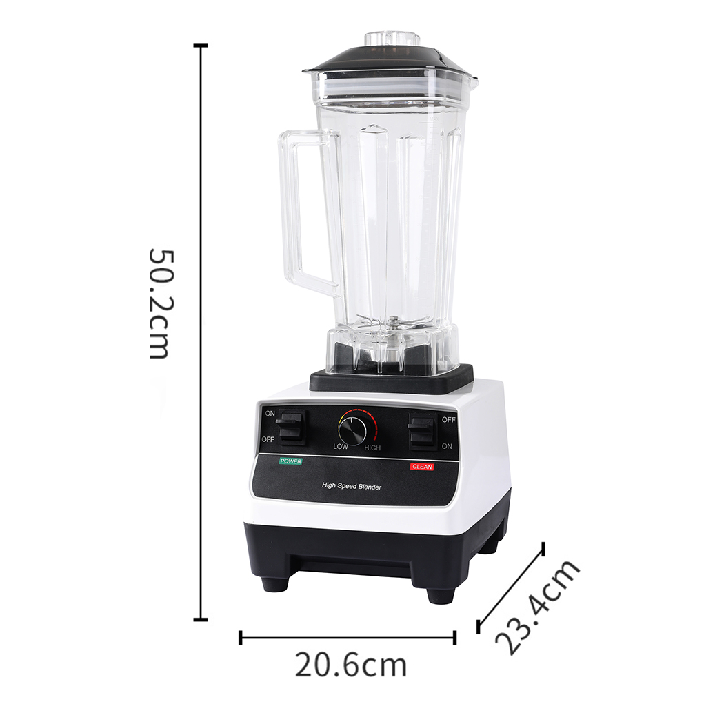 2L Commercial Blender Smoothie Food Processor Mixer Juicer Ice Crush White