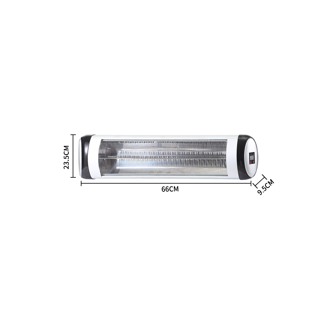 Spector 1500W Electric Infrared Patio Heater Radiant Strip Indoor Outdoor Remote