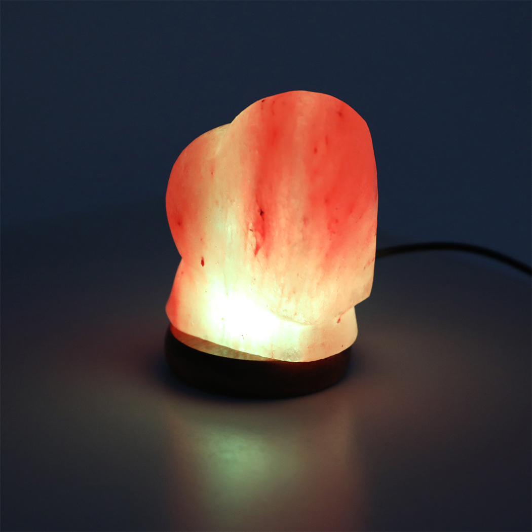 EMITTO Himalayan Salt Lamp Bulbs Natural Crystal Colour Change Night Light Heart