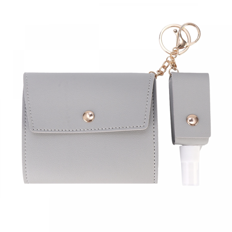 Funda porta mascarilla gris claro