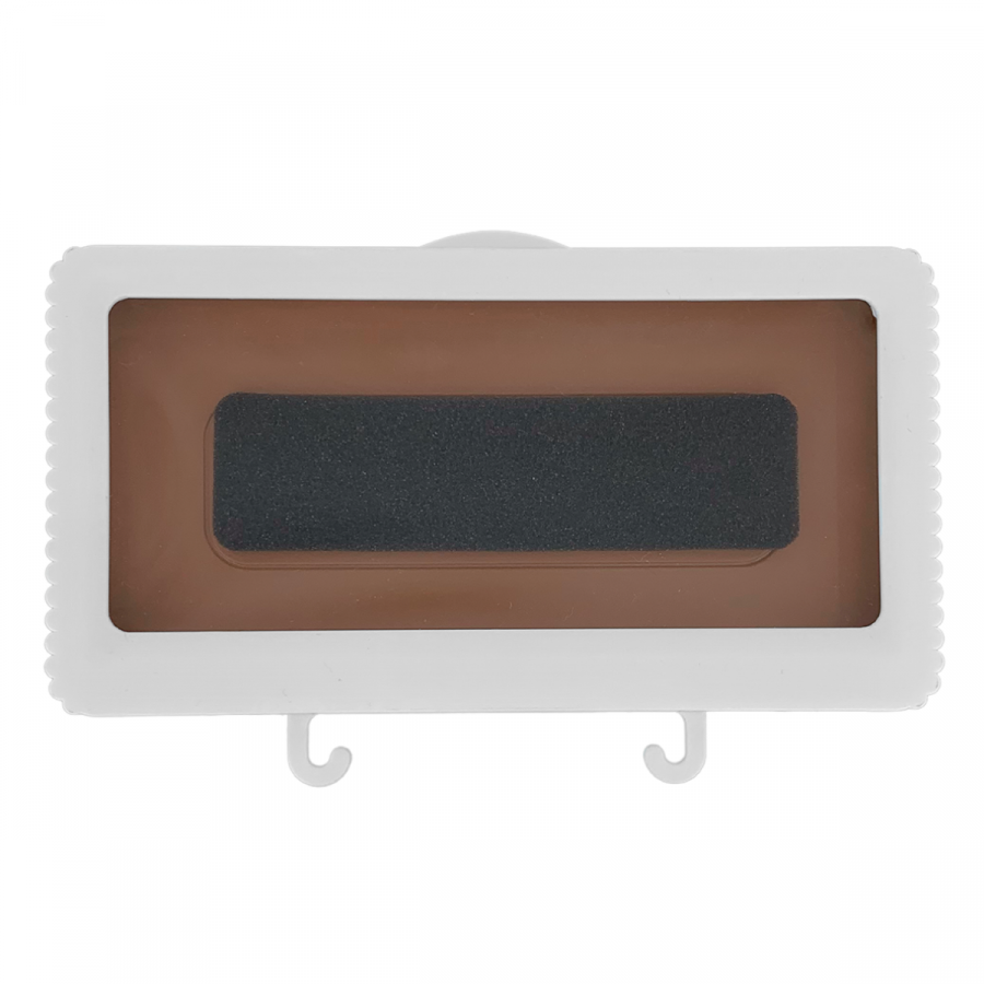 Porta celular de pared impermeable con ganchos blanco/café, 10x19cm