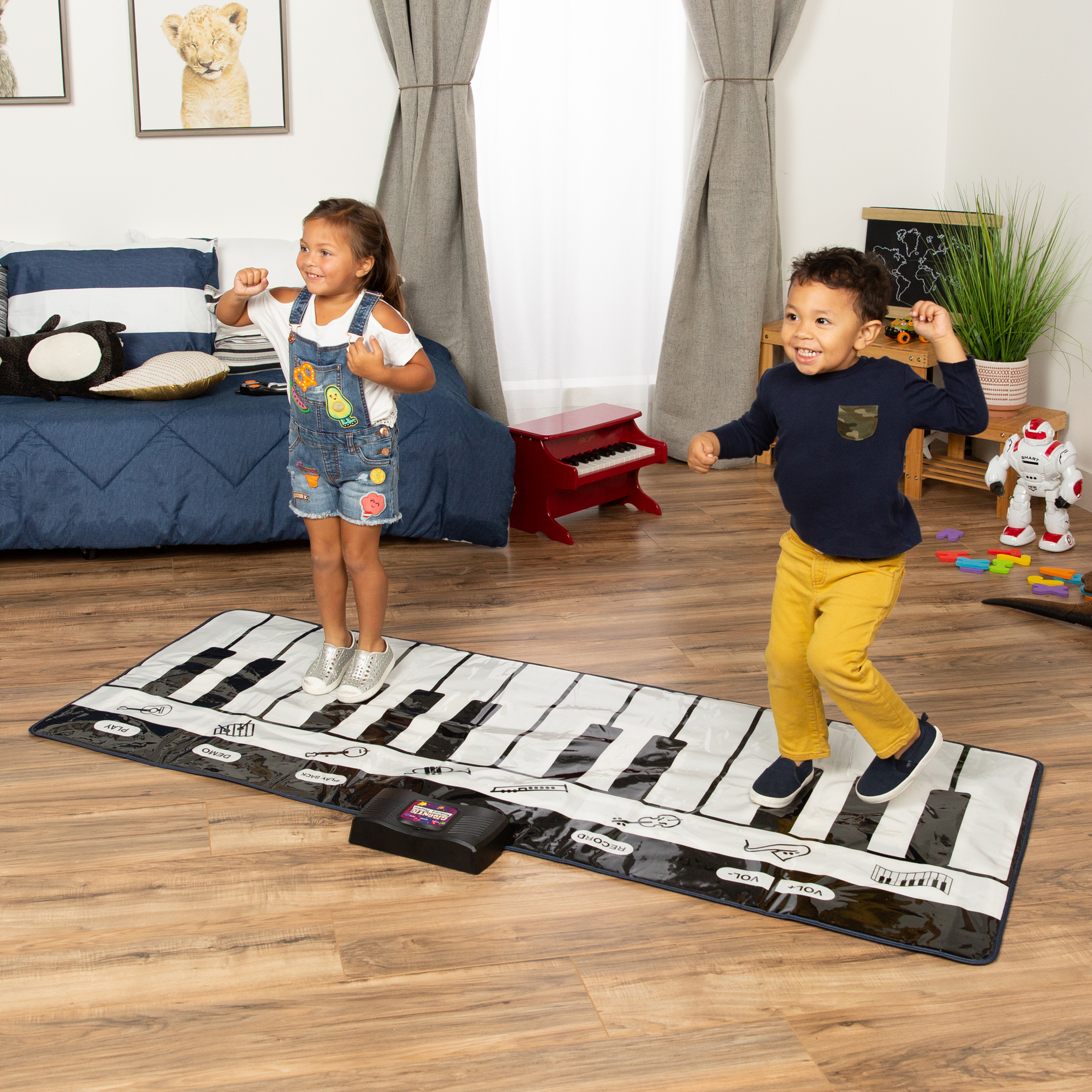 BCP Giant Piano Keyboard Playmat w/ 8 Instrument Settings Black/White