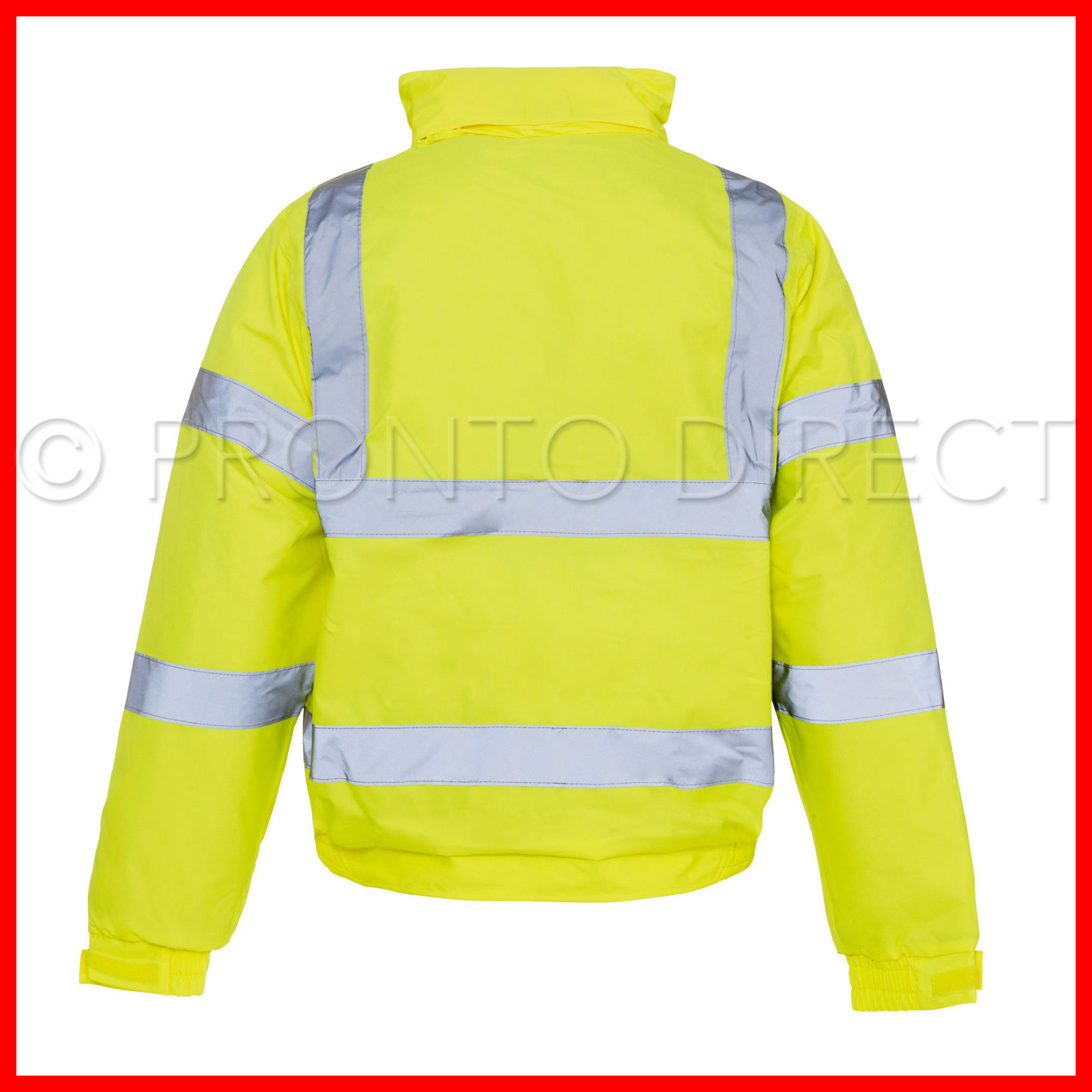 Hi Viz Bomber Jacket Two Tone Reflective Tape Waterproof Quilted Work Jacket Coat High Vis Visibility Safety Workwear Security Road Works Concealed Hood Fluorescent Flashing Top Size S-4XL, Yellow