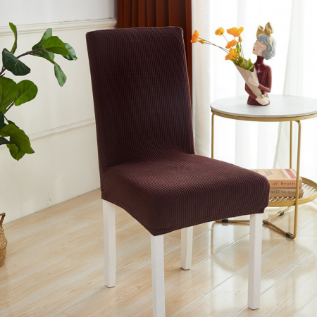 Funda para silla ajustable café oscuro, poliéster