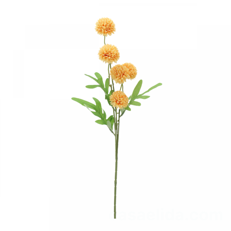 Crisantemo artificial anaranjado, 50cm