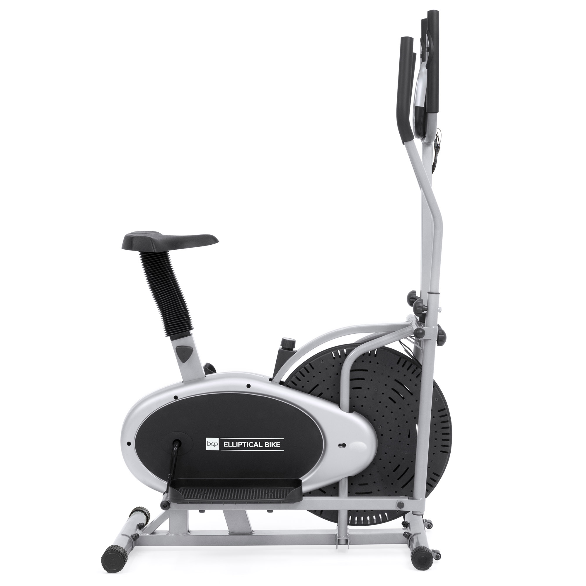 BCP 2in1 Elliptical Trainer Exercise Fitness Bike w/ LCD Display