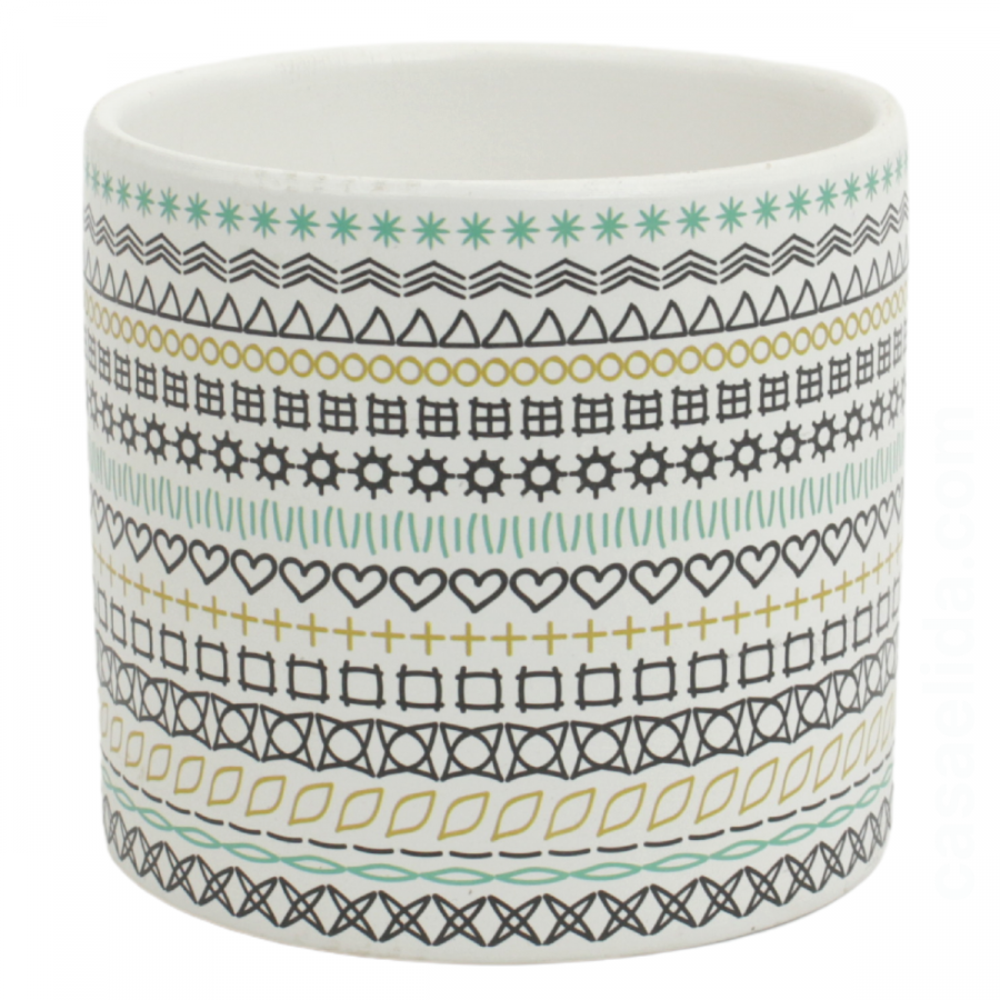 Maceta decorativa 11xØ11.5cm, cerámica