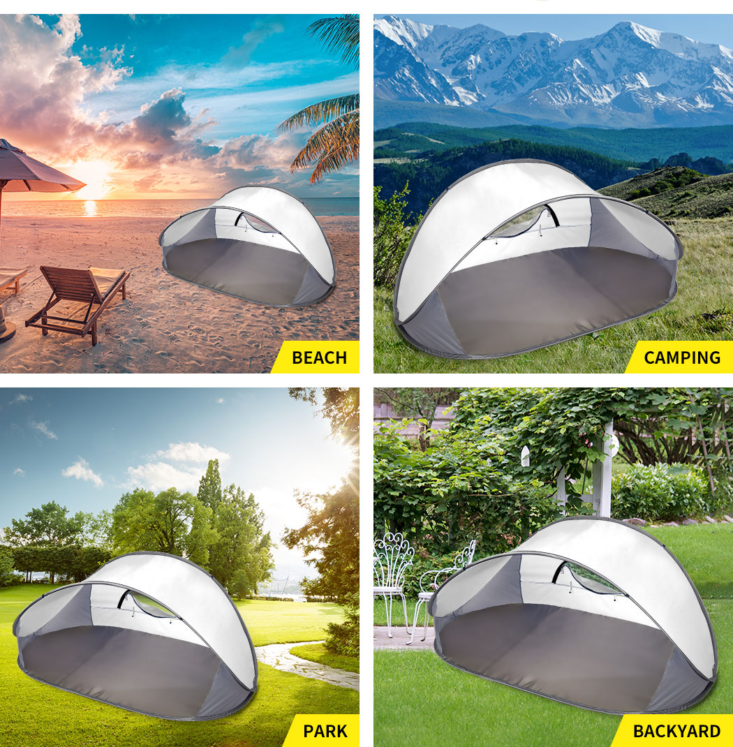 Mountview Pop Up Tent Camping Beach Tents 4 Person Portable Hiking Shade Shelter - Picture 33 of 48