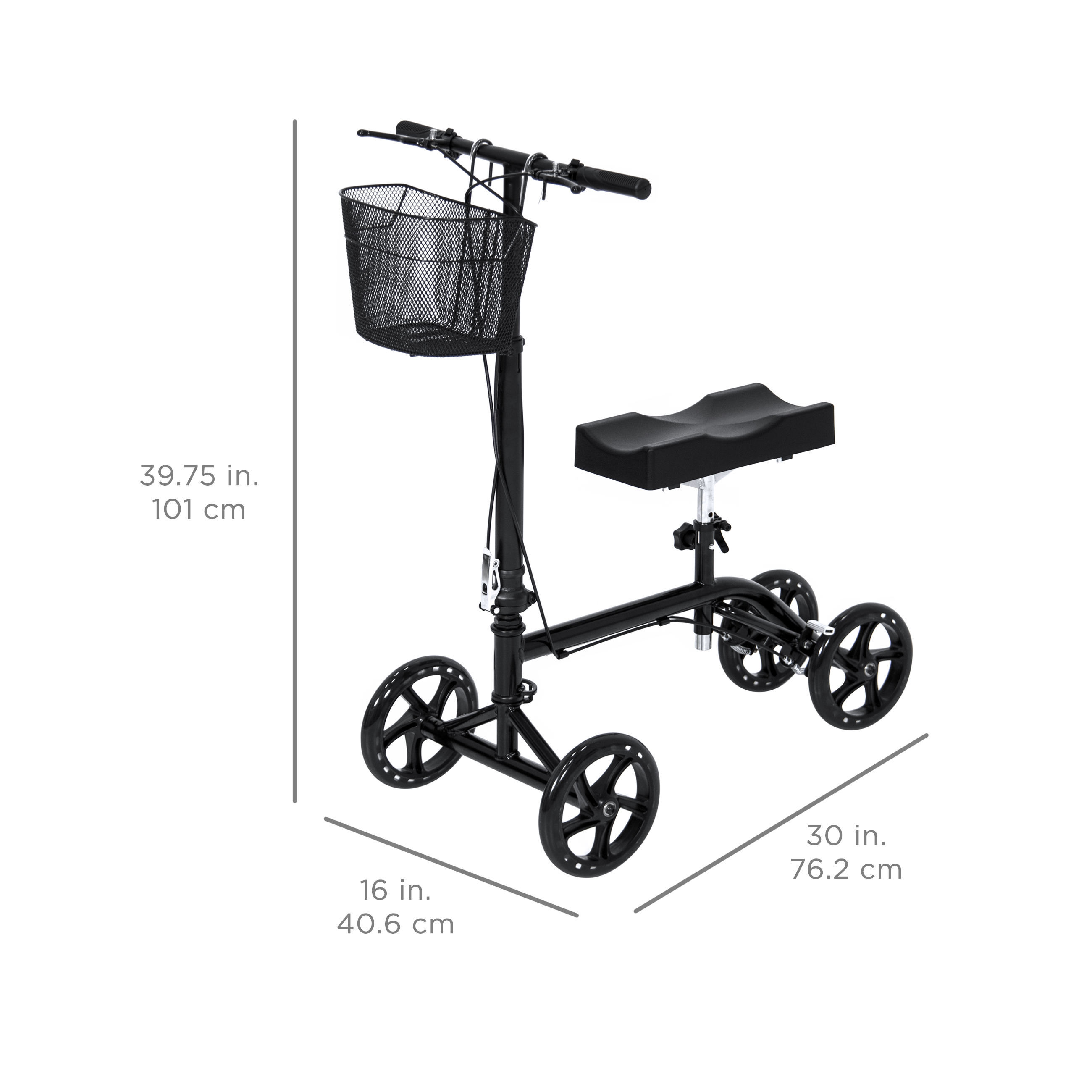 Knee Walker Scooter Leg Crutch Steerable Turning Folding W/ Basket FDA Approved eBay