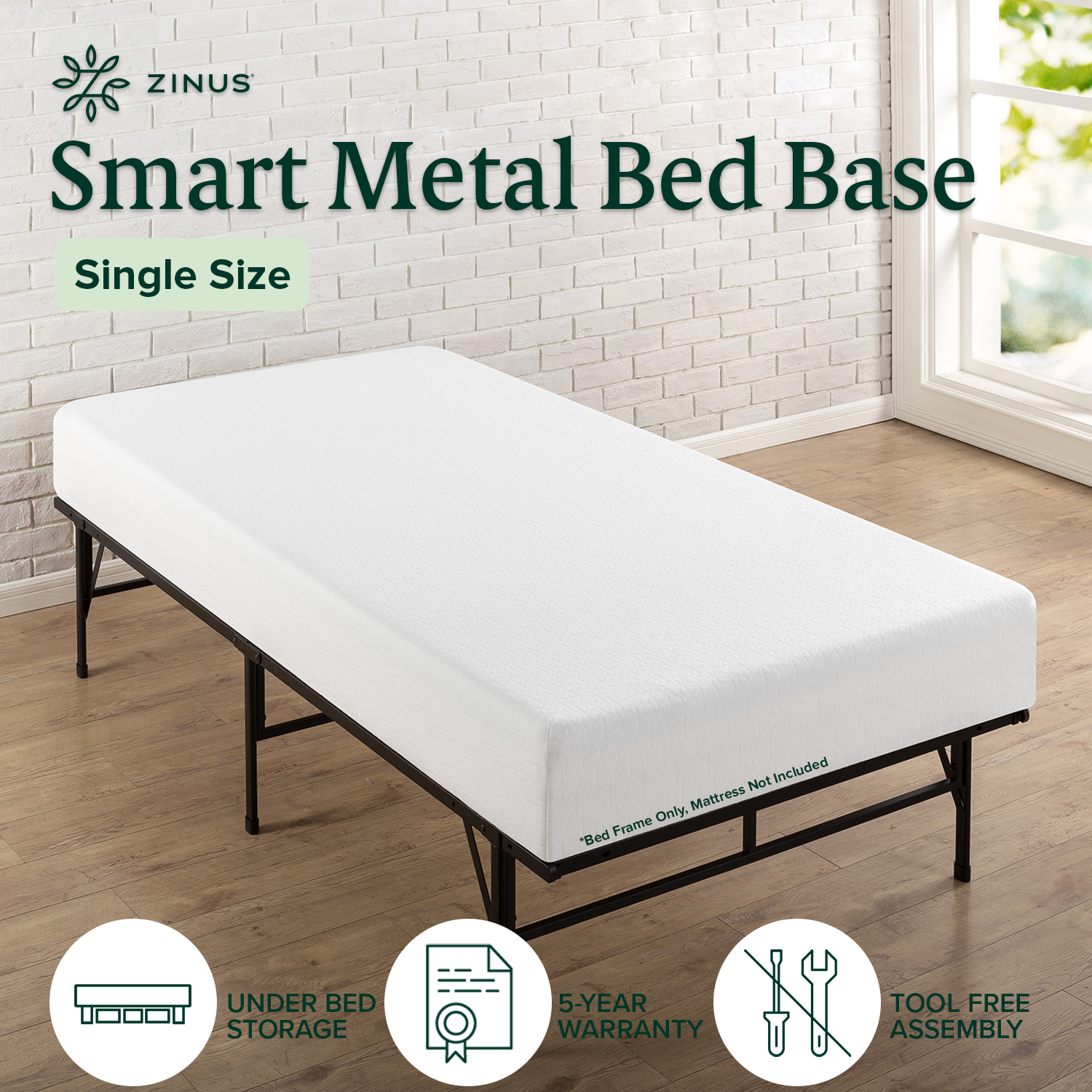 Zinus Folding Bed Frame King Single Double Queen Size Mattress Base Platform - Picture 15 of 15