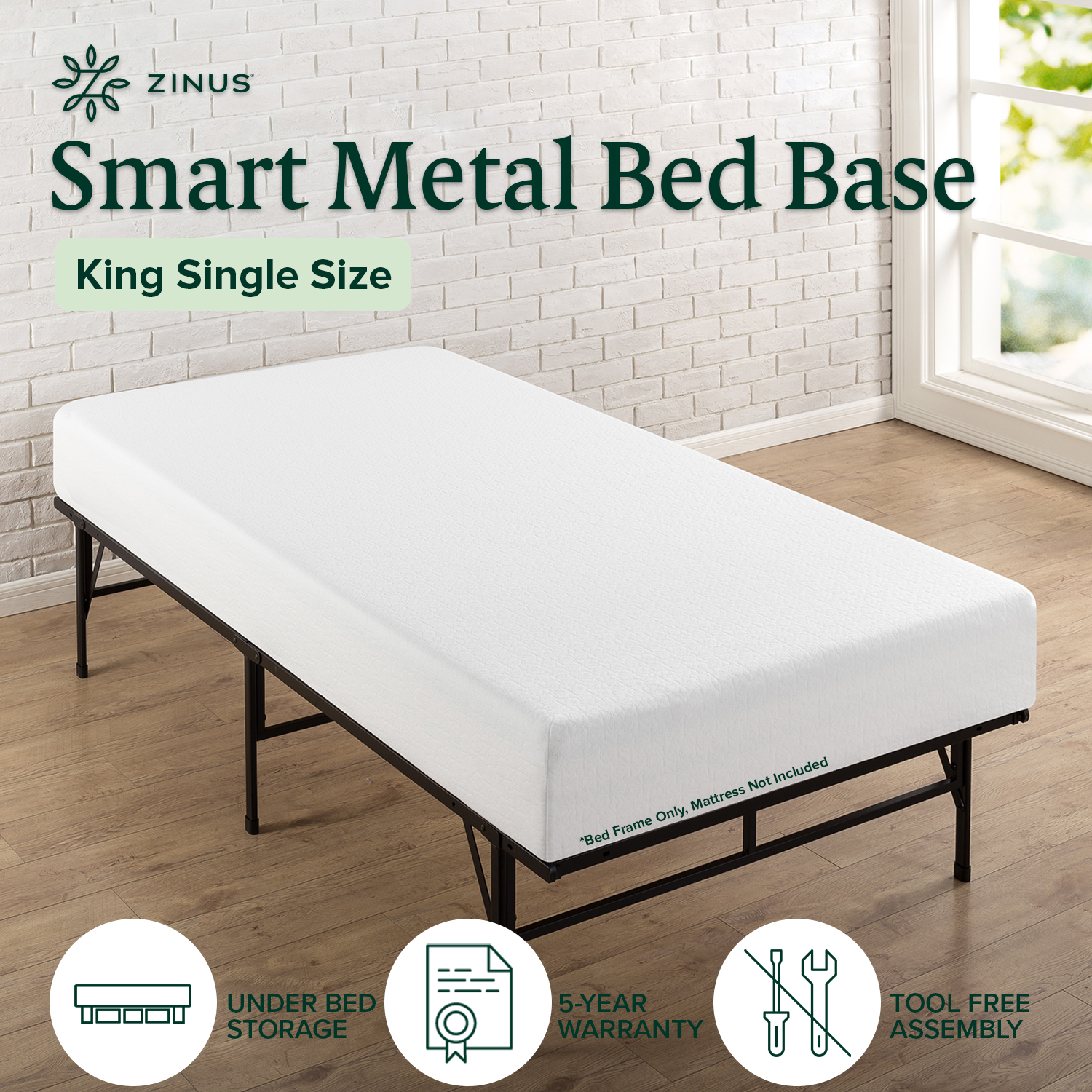 Zinus Folding Bed Frame King Single Double Queen Size Mattress Base Platform - Picture 13 of 15