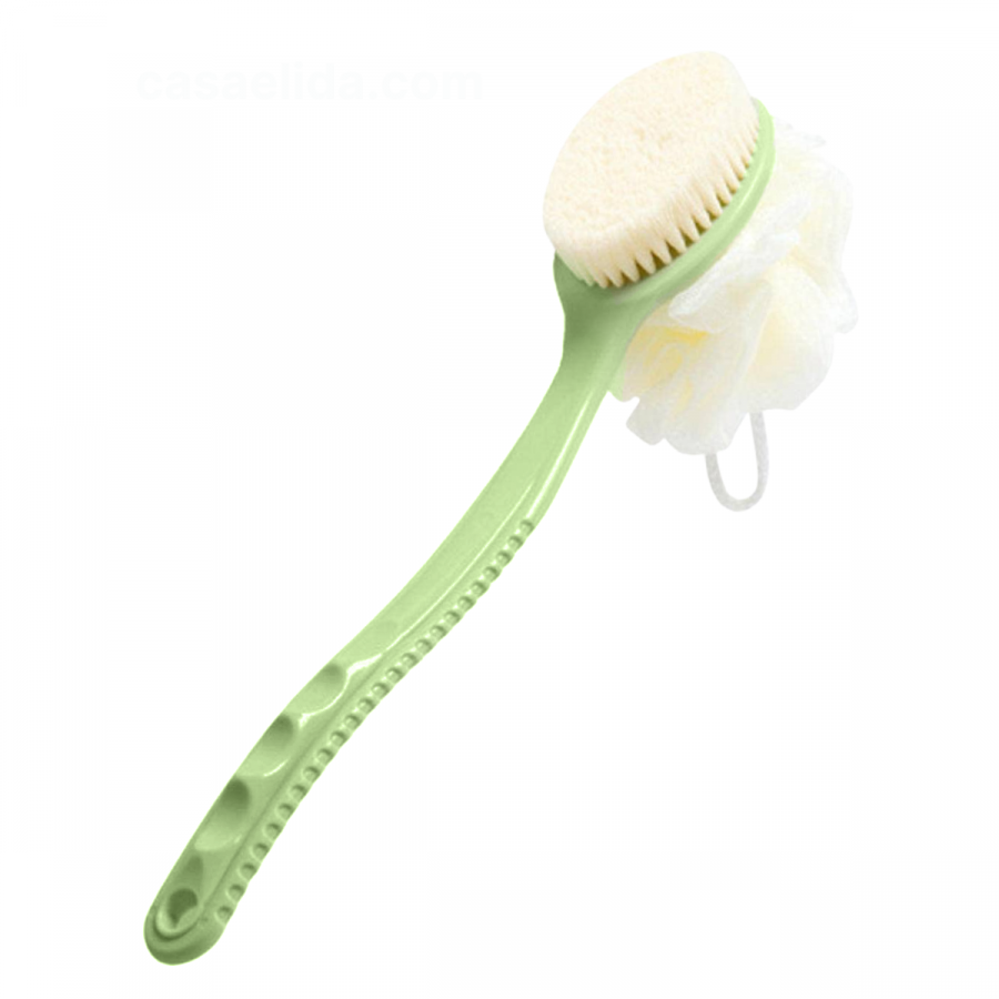 Cepillo corporal de ducha verde, 36cm