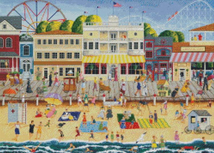 Art Poulin cross stitch - On the Boardwalk