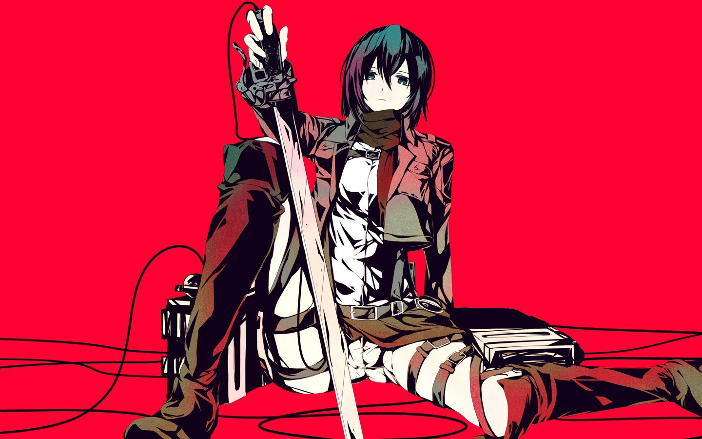 Wallpaper Attack On Titan 7 anime girls, anime games, Shingeki no Kyojin, Mikasa Ackerman