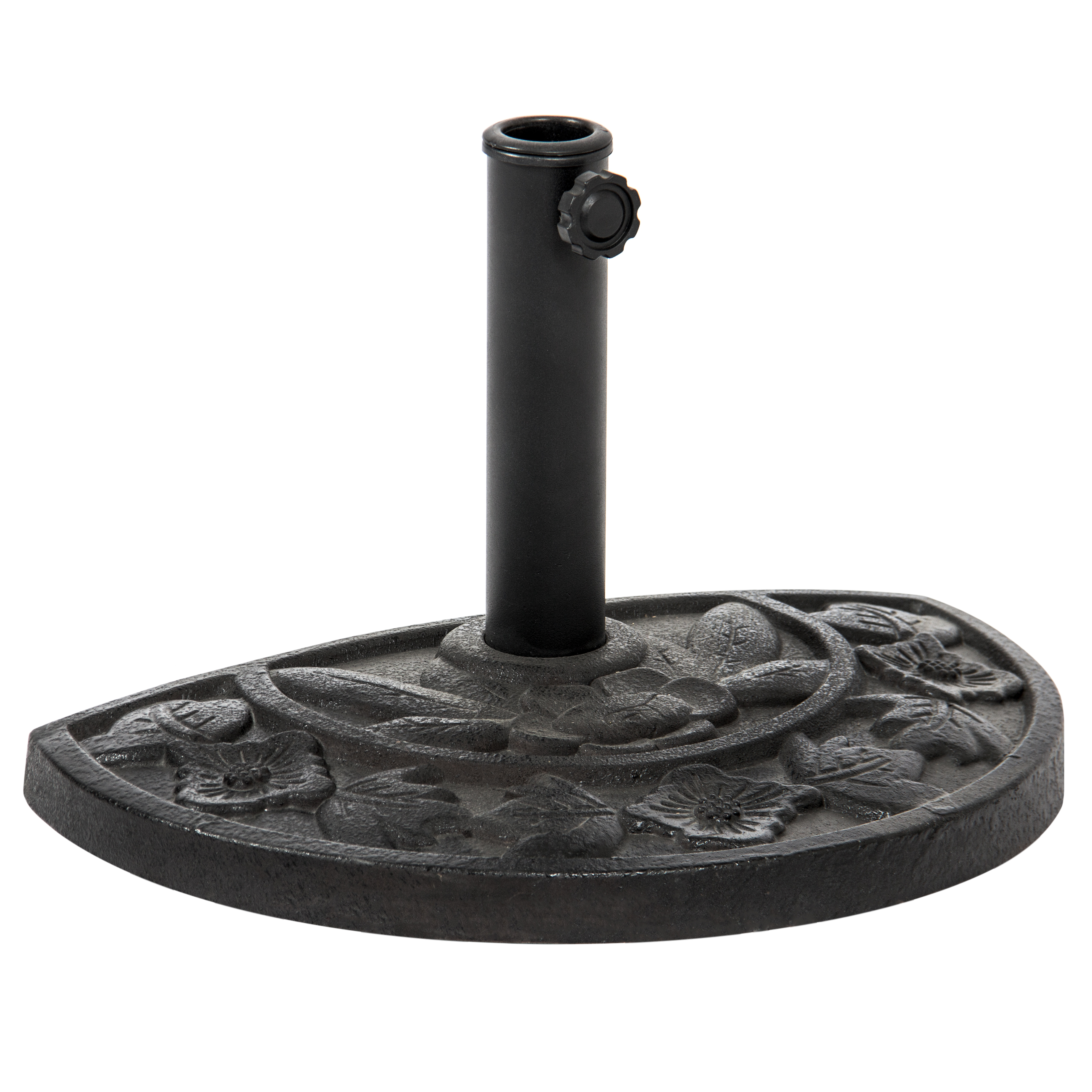 BCP 19in Resin Half Patio Umbrella Stand Base for Standard Pole Sizes