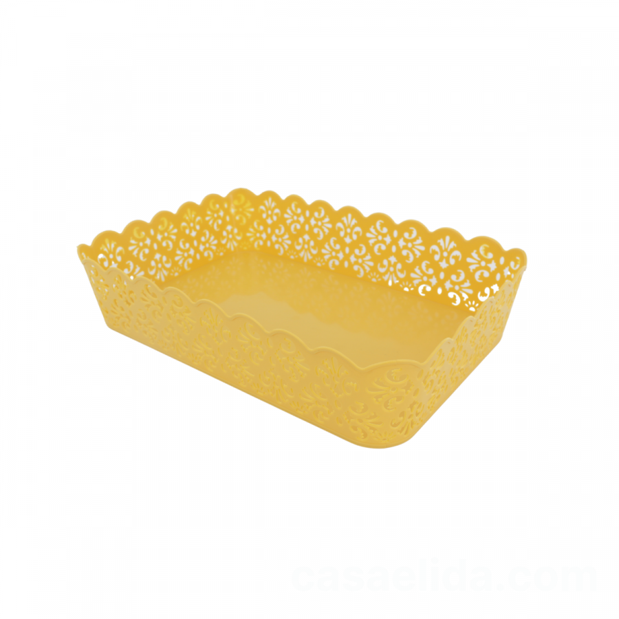 Caja organizadora amarillo, 7x32x21cm