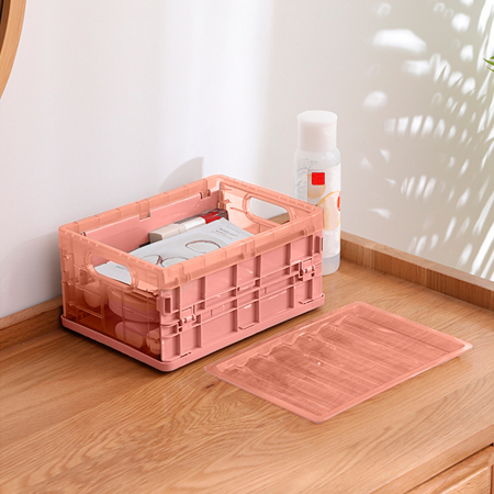Caja organizadora plegable rosado, 10x21x15cm