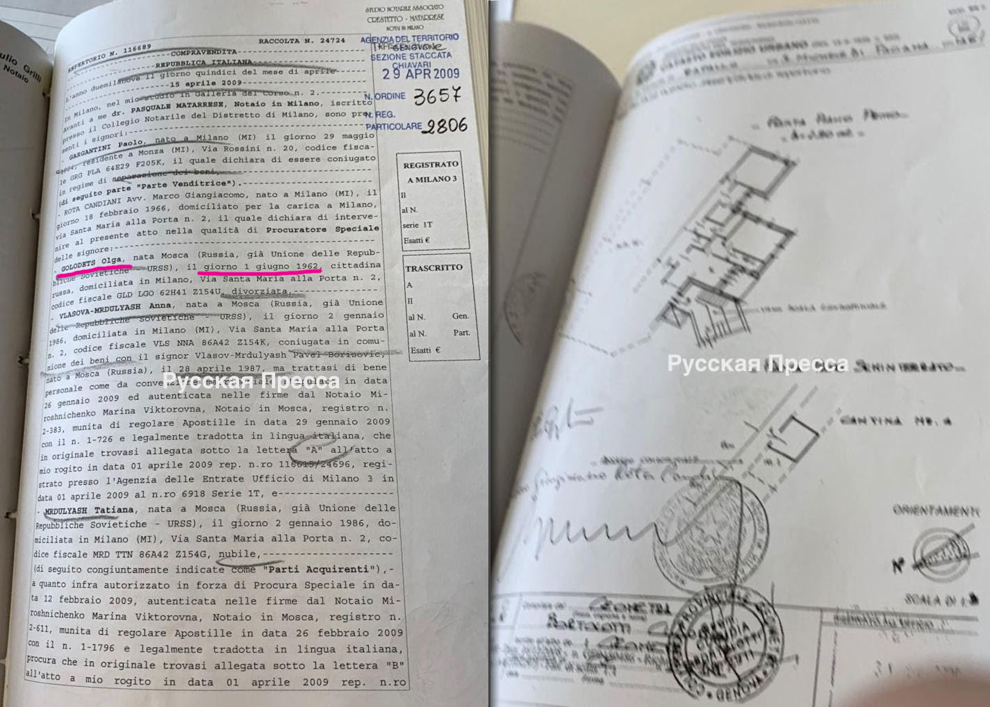 Вице-премьер Ольга Голодец и ее недвижимость в Италии и Швейцарии 