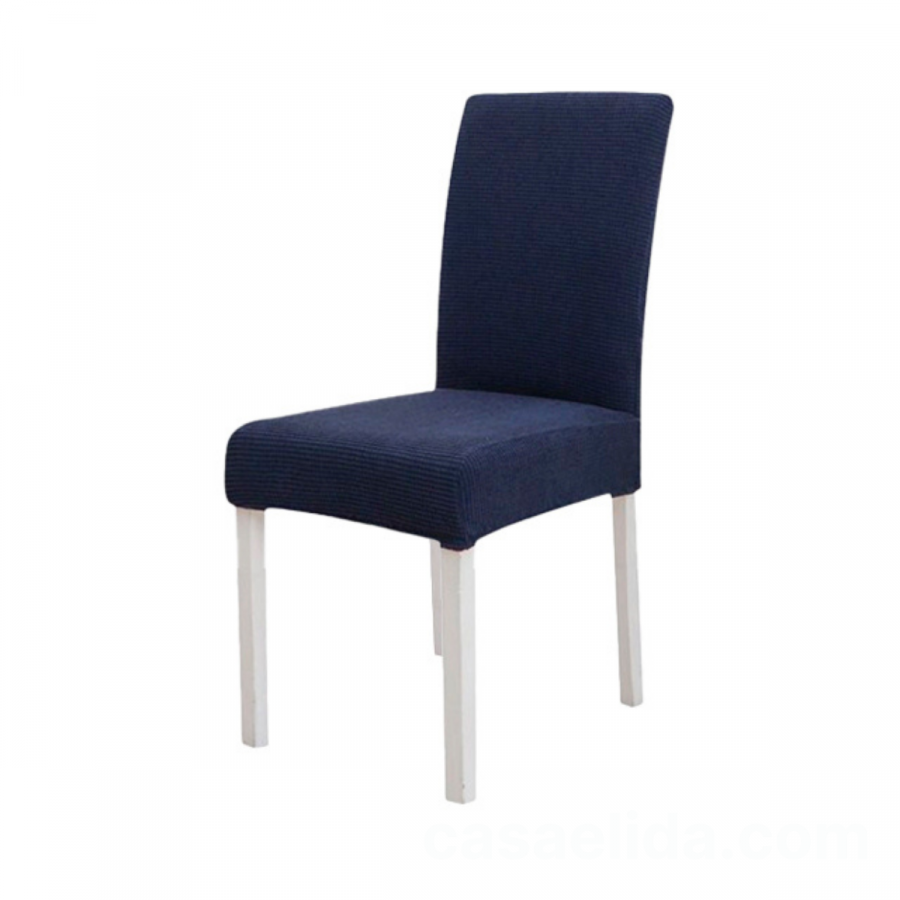 Funda para silla ajustable azul oscuro, poliéster