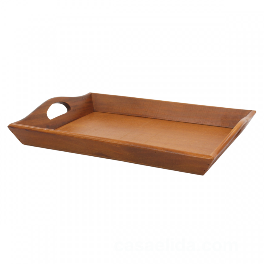 Bandeja con asas 3.5x32.5x26cm, madera