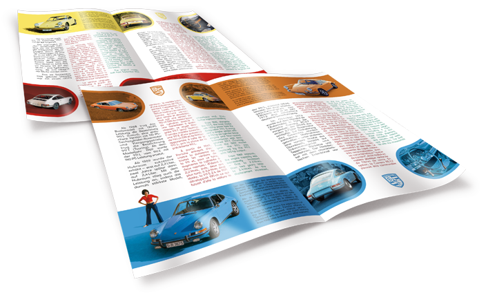 4 pages issues du livret consacré à la Porsche 911. ➜ Cliquez pour afficher en HD