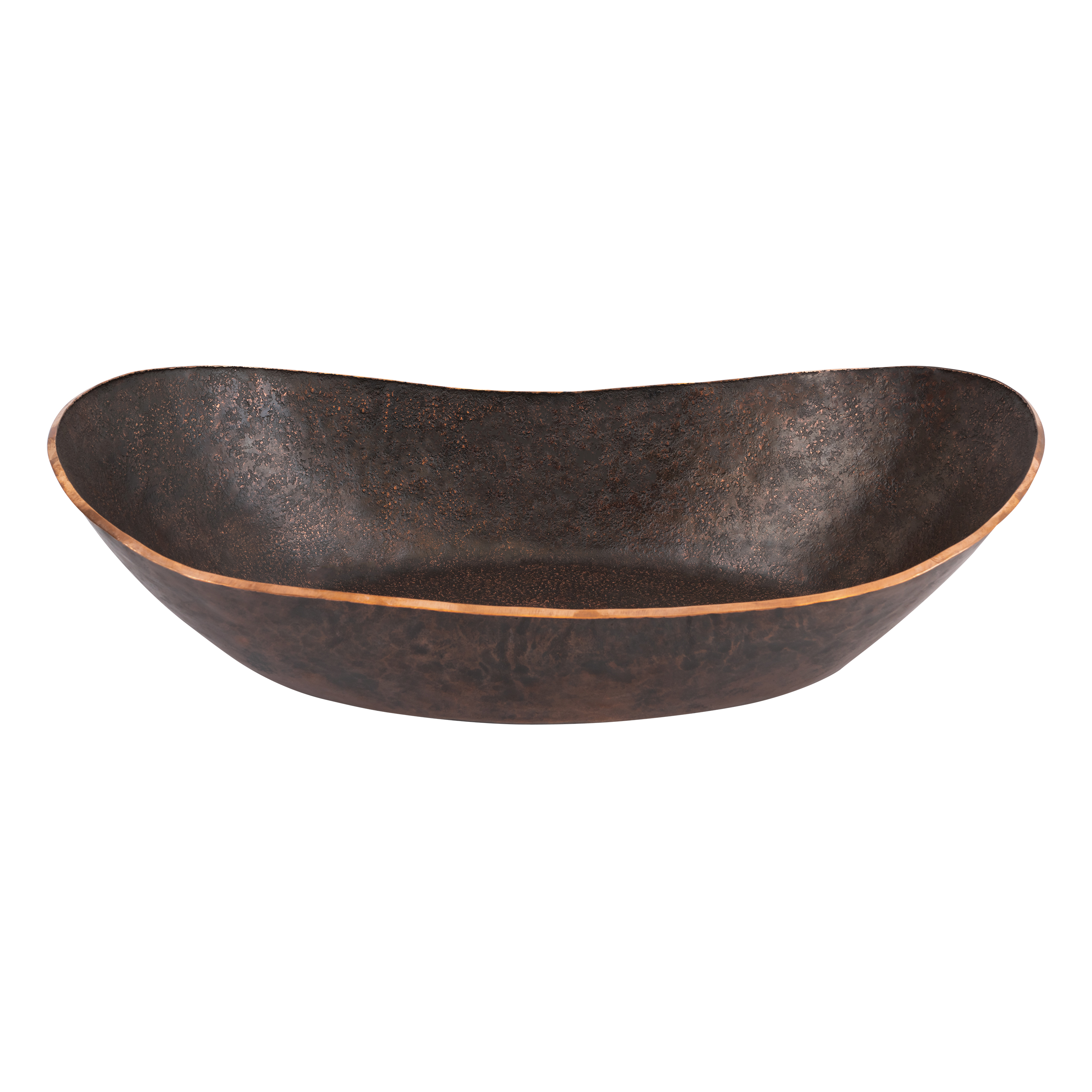 Premier Copper Products 23" x 12" Oval Vessel - Above Counter Terra Firma Copper Bathroom Sink, Dark Brown, 10 Gauge, TFVBT23DB