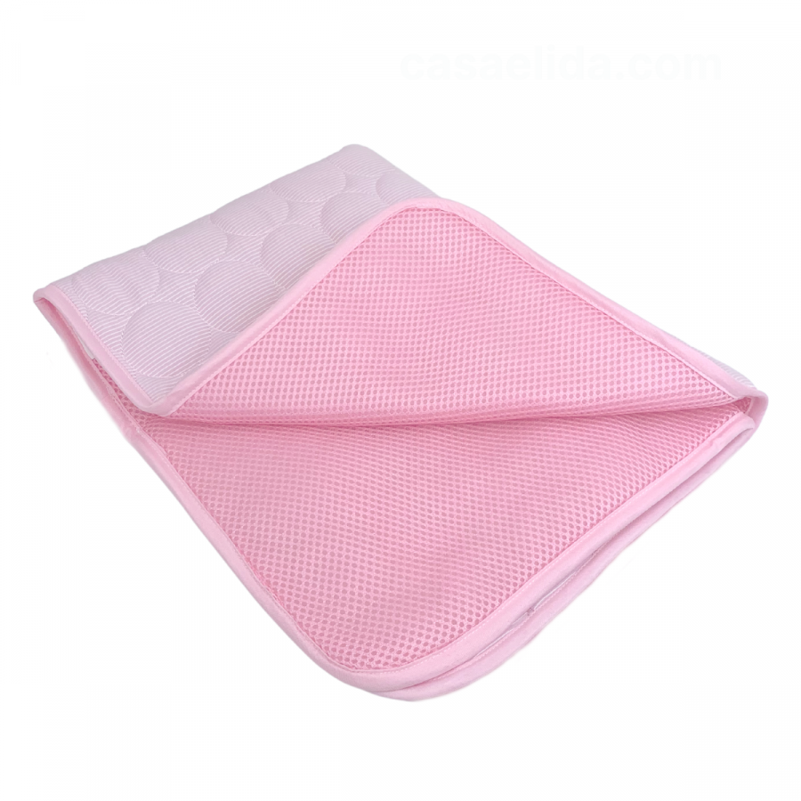 Alfombra transpirable para mascota rosado, 54x70cm, poliéster