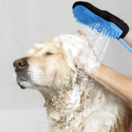 Guante de baño para mascota 2 metros, silicona