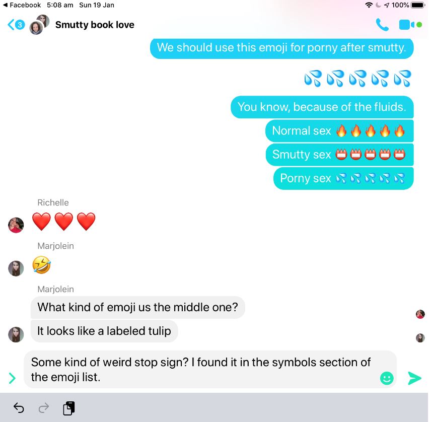 Smutty emoji chat