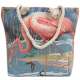 rope handle bag - pink flamingo