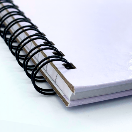 Libreta de notas + lapicero morado, A5