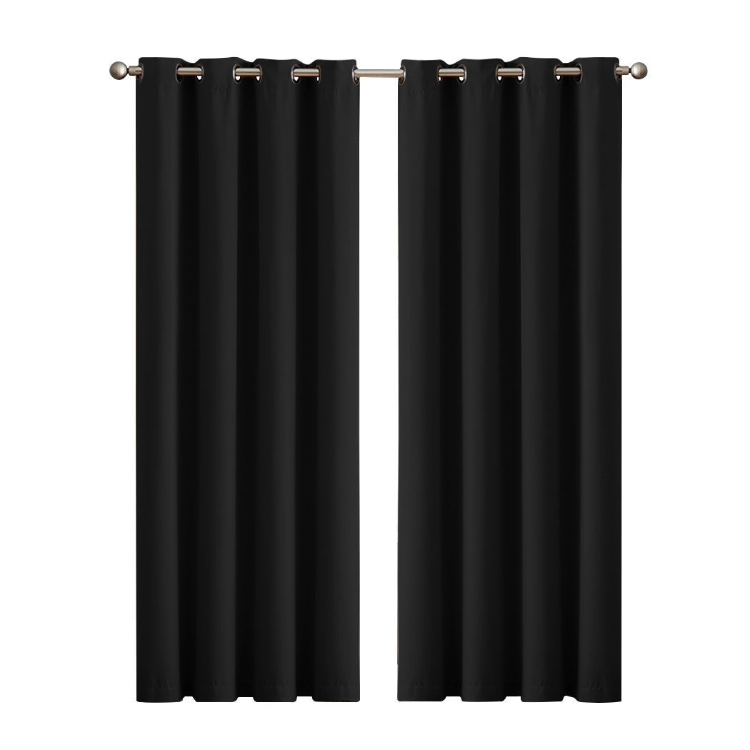 2X Blockout Curtains Blackout Window Curtain Draperies Pair Eyelet Bedroom Decor - Picture 108 of 420