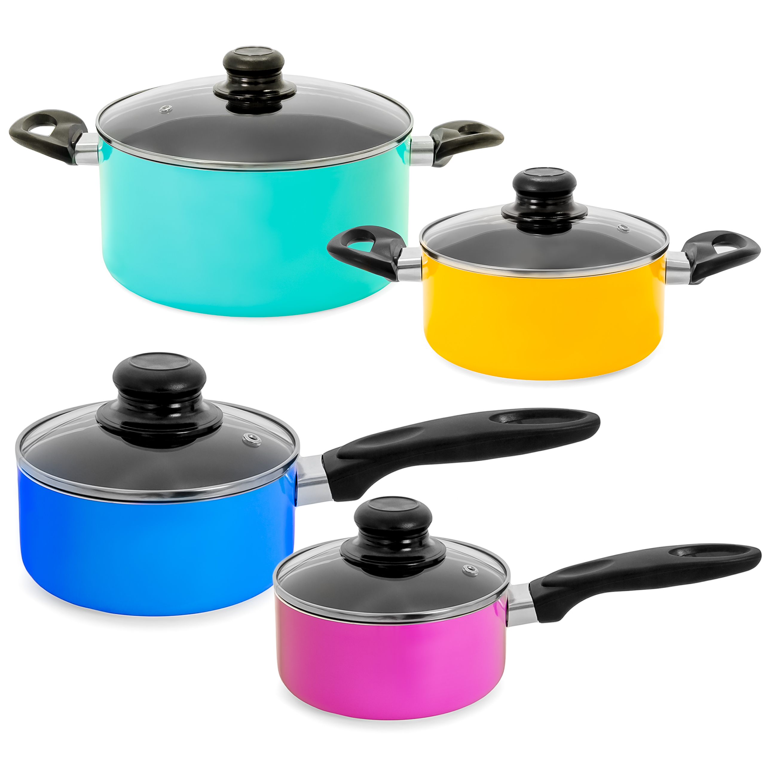 BCP 15-Piece Nonstick Kitchen Pots & Pans Set w/ BPA Free Utensils | eBay