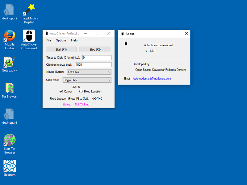 AutoClicker Professional for Windows PC screenshot