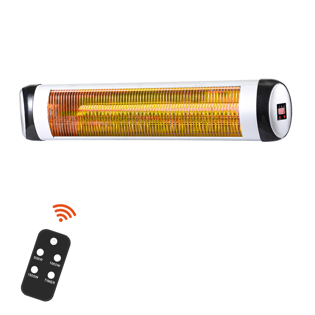 Spector 1500W Electric Infrared Patio Heater Radiant Strip Indoor Outdoor Remote