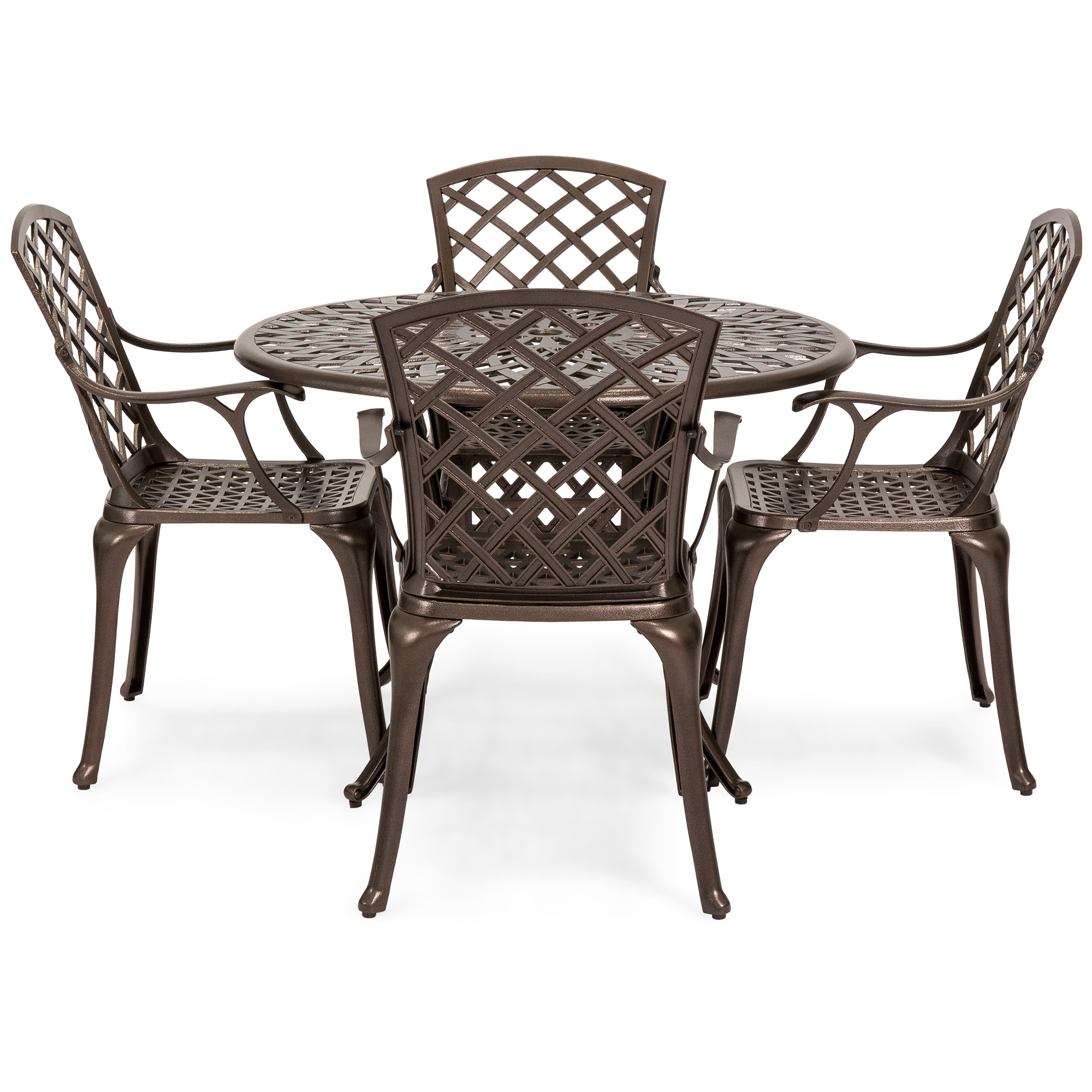 BCP 5-Piece Cast Aluminum Patio Dining Set - Brown | eBay