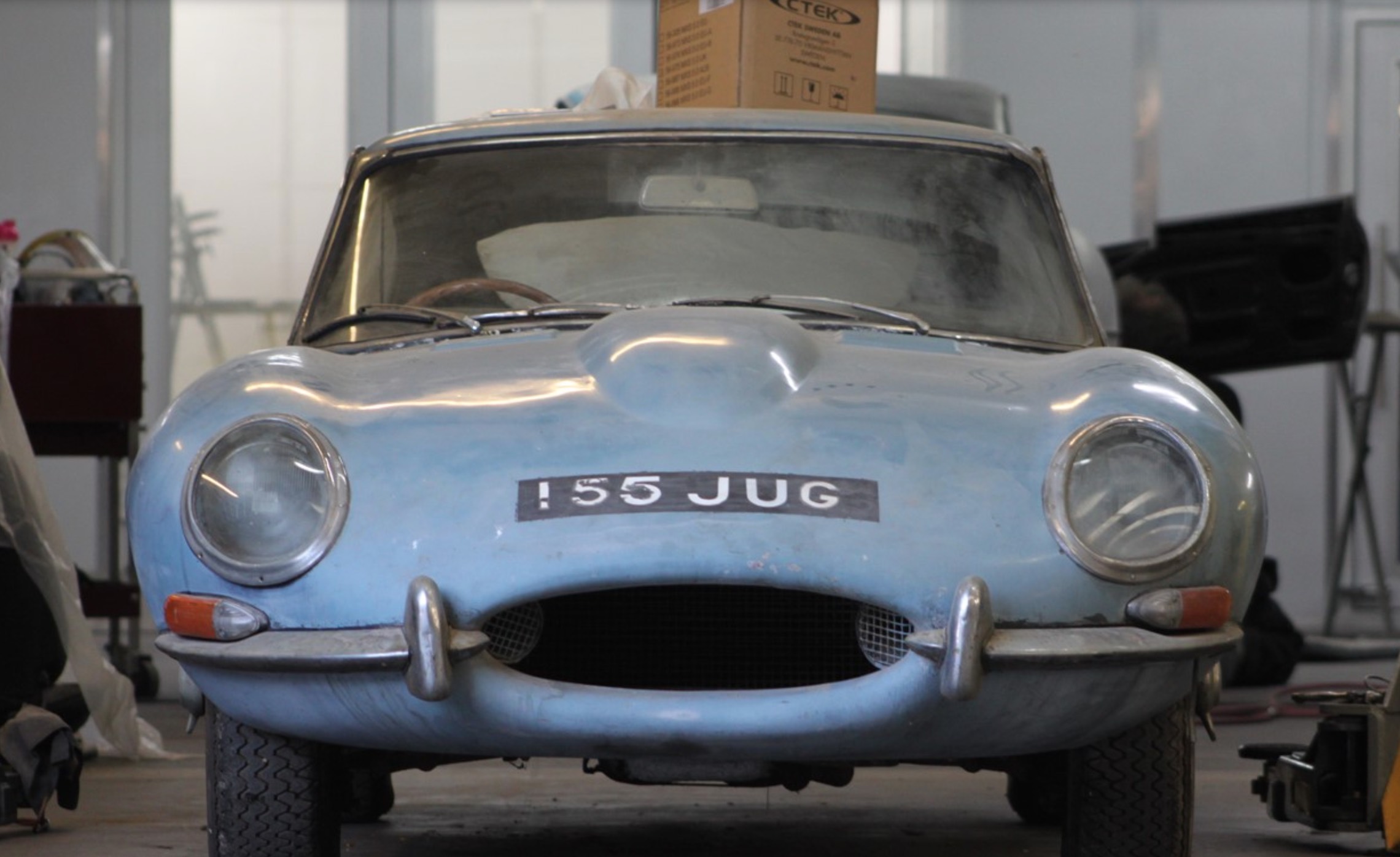 Series 1 Jaguar E-Type restored after being abandoned for 41 years