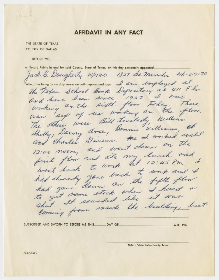 Buell Wesley Frazier: "Where’s your Rider?" Part A - Page 15 DoughertyAffidavit