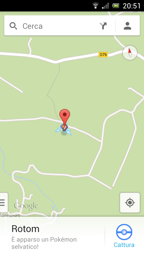 GMaps Pokémon cattura