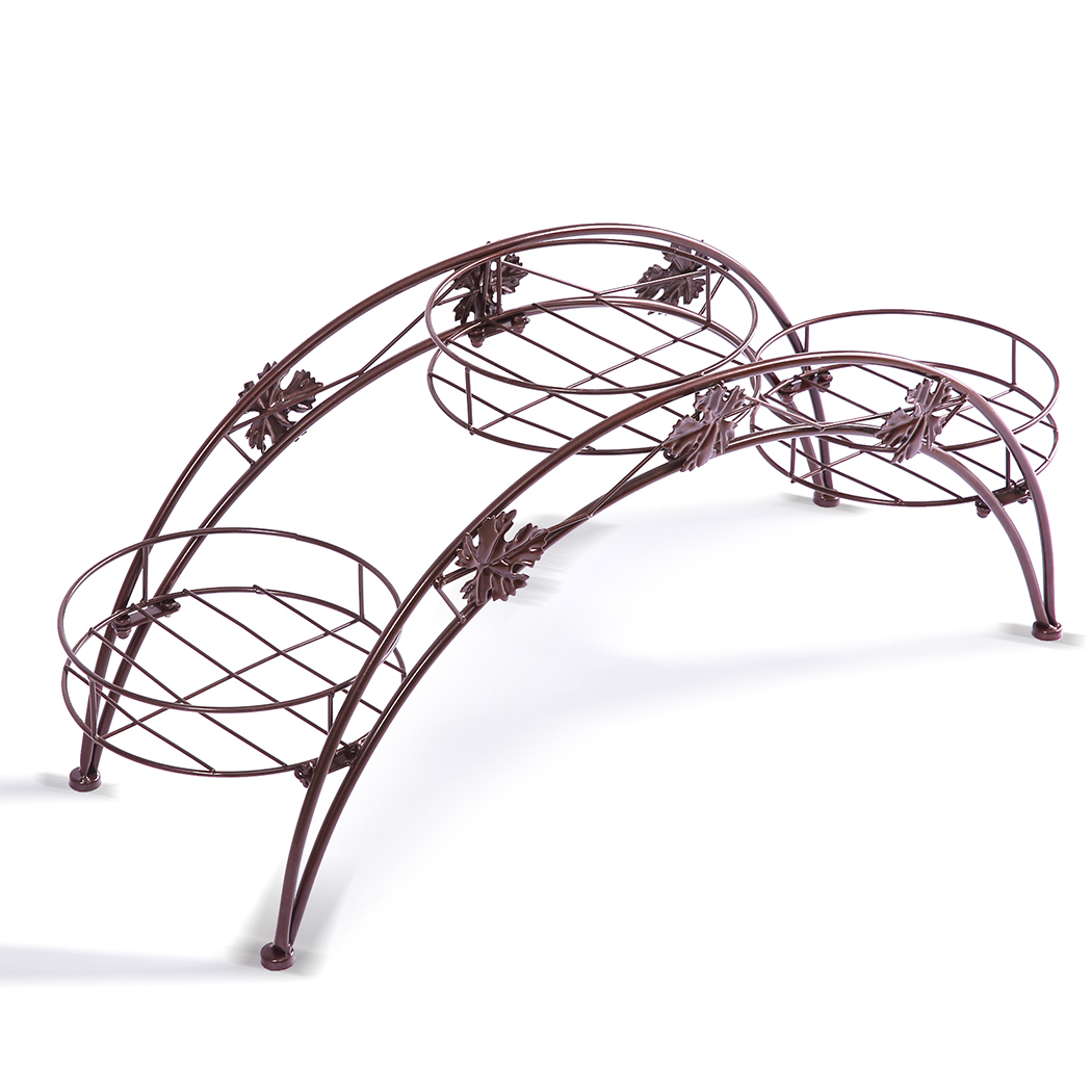 TopSellers-Metal Plant Stand Bronze - Durable 70cm Space Saving Design