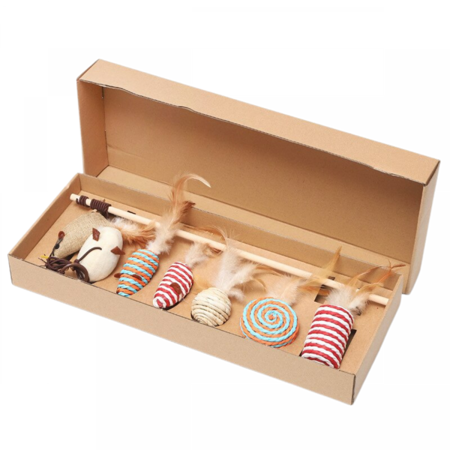 Set de juguetes para gato 7 juguetes