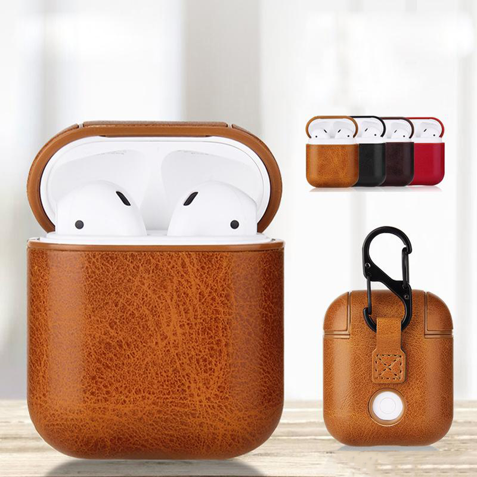 New Leather Soft Skin Case For Apple Airpods 1 2 1st 2nd Gen Earphones PU Cover | eBay