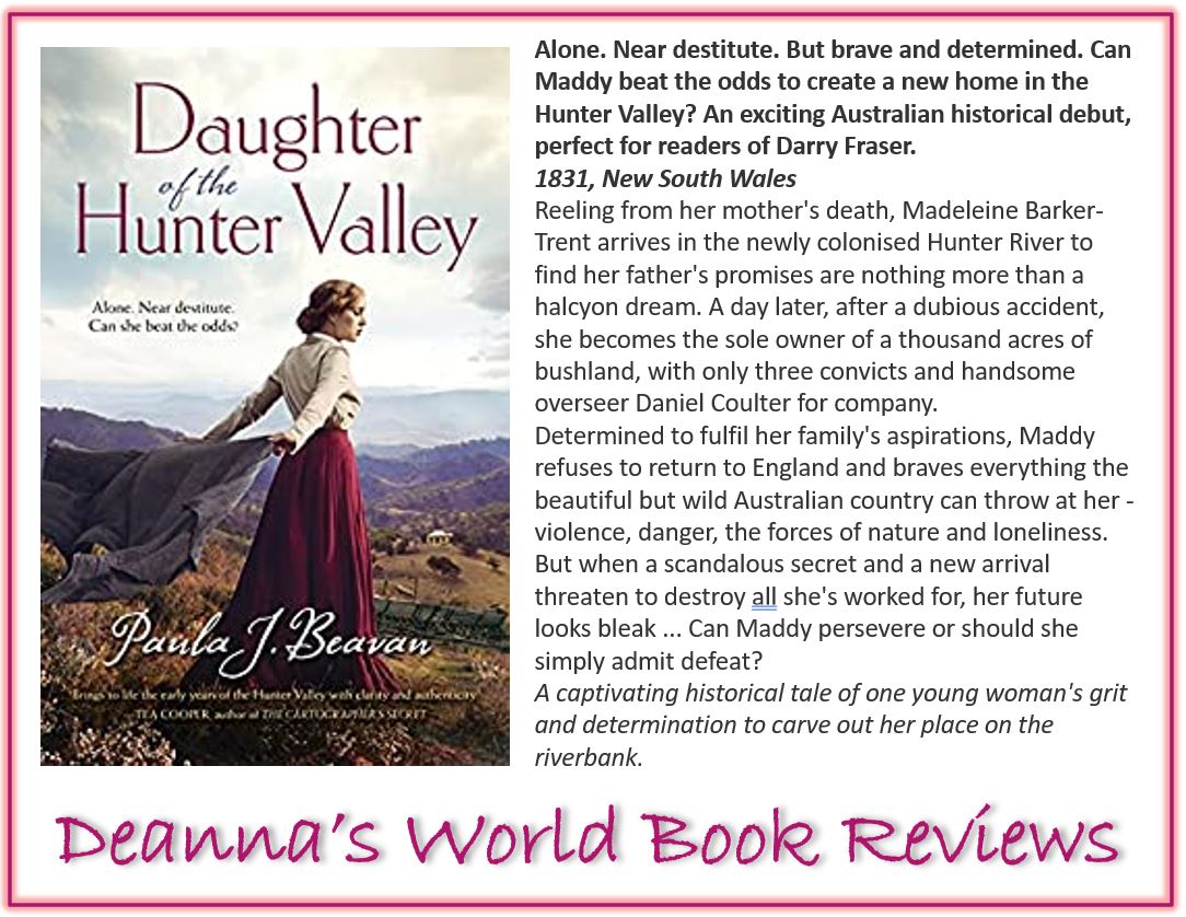 Daughter of the Hunter Valley by Paula J Beavan blurb