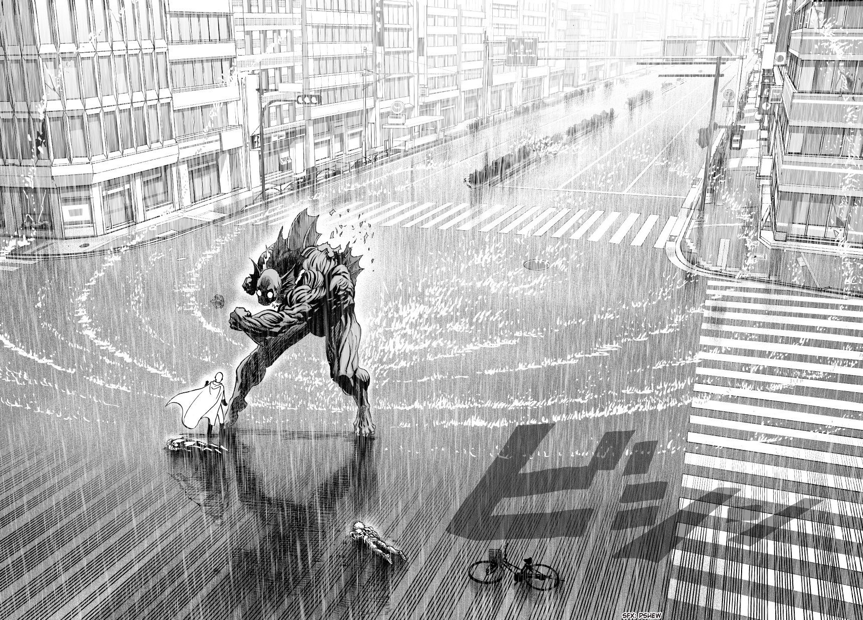 Wallpaper One Punch Man 138 One-Punch Man, Saitama, anime, monochrome