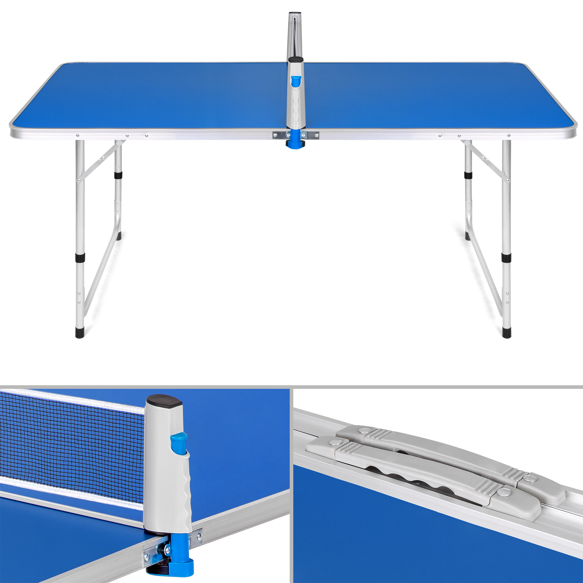 BCP 58in Portable Folding Ping Pong Table Game Set w/ Balls, Paddles