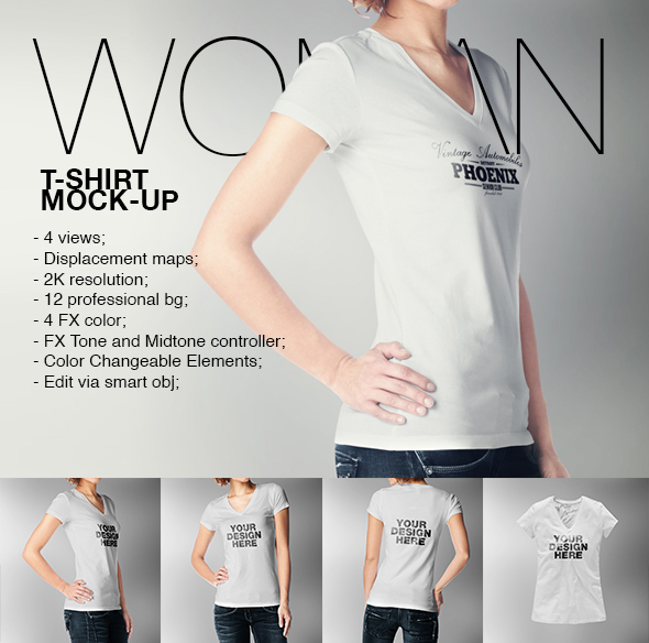 Woman T-Shirt Mock-up