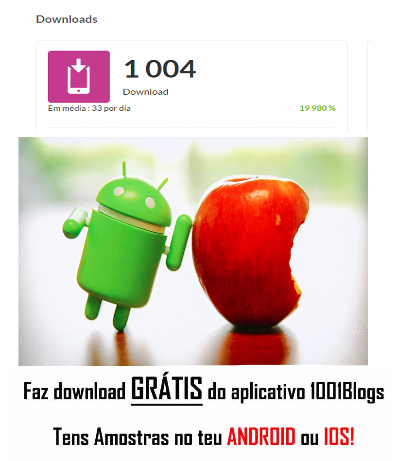 O Aplicativo 1001Blogs, já ultrapassou os 1001 downloads :) Obrigado a todos!!!  App%20pub